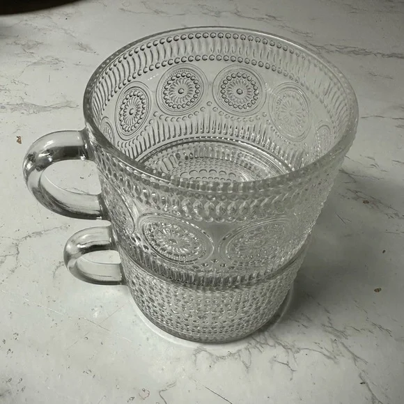 Clear Textured Mugs - Picture 2 of 2